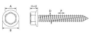 Viti autofilettanti TE flangia bombata automaschiante 500pz